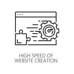 high speed website creation cms content management vector image