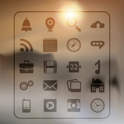 abstract background and set web buttons vector image