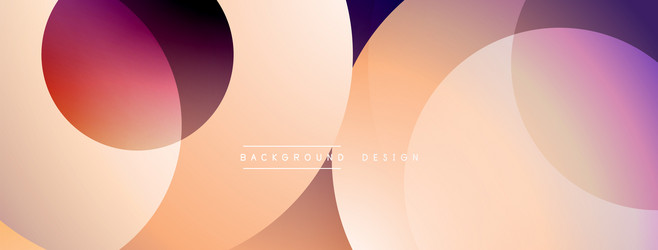 abstract circles overlap creating gradient color vector image