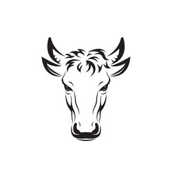 bull head design on white background Vector Image