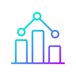 regression in data mining gradient linear icon vector image