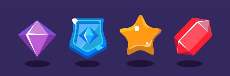 Game interface icon and design element set Vector Image