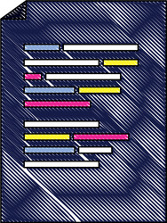 Grated document with program data code technology vector