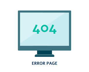 404 web page error not found on computer vector