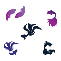 Betta Fish Logo - Vibrant Aquatic Vector Image