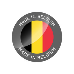 made in belgium colorful badge Vector Image