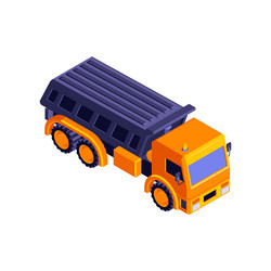 Road construction isometric composition Royalty Free Vector