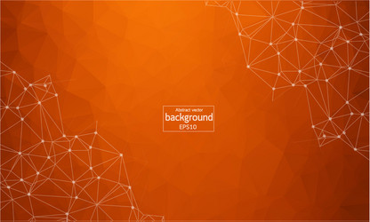 Abstract polygonal orange red low poly background Vector Image