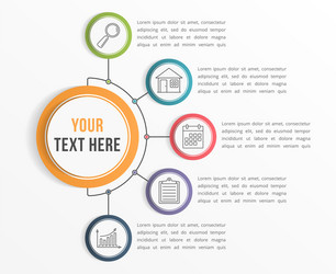 Solution focused thinking infographic chart Vector Image