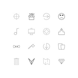 lifestyle linear thin icons set outlined simple vector image