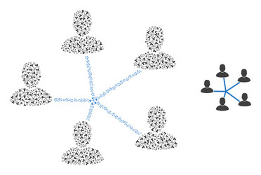 users connection recursion composition self vector image