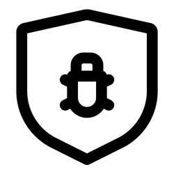 Antivirus shield designed to detect bugs in system vector