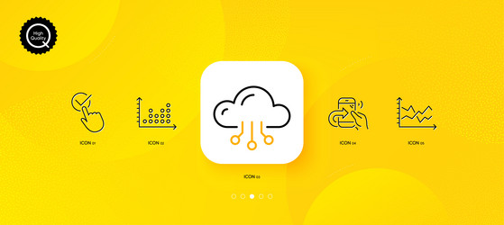 cloud computing diagram chart and dot plot vector image