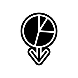 Diagram loading statistical data glyph icon vector