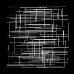 Grid mesh of random lines reticle grating vector