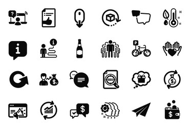 Set of business icons related to speech vector