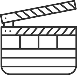 Clapperboard linear icon vector