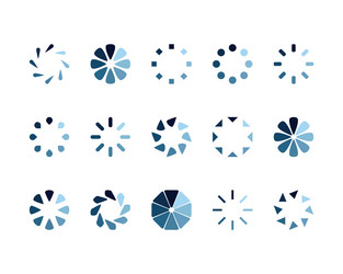 collection loading bar status icon set of loaded vector image