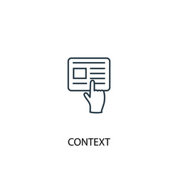 Context concept line icon simple element vector