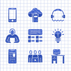 set online quiz test survey class computer vector image