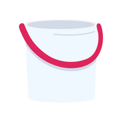 bucket semi flat color object vector