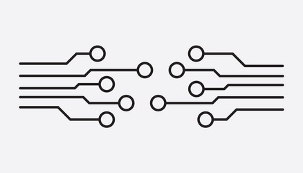 Circuit board icon technology scheme symbol flat vector