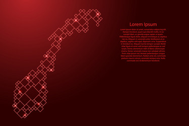 norway map from red pattern a grid vector image