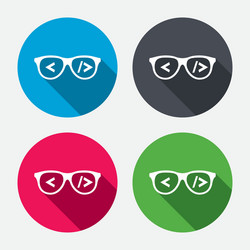 coder sign icon programmer symbol vector image