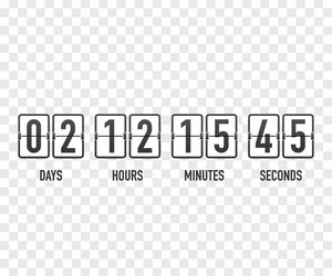 countdown clock counter timer ui app digital vector image