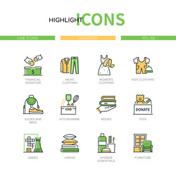 Helping Hands - Charity Icons Vector Image