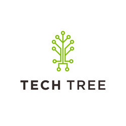 tech tree logo icon vector