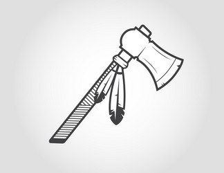 Tomahawk native american axe Royalty Free Vector Image