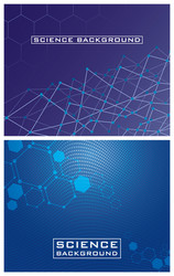 Dark blue science background with lines structures