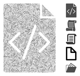 line programming script page icon mosaic vector image