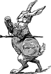 White rabbit to story alice in wonderland Vector Image