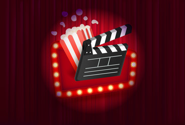 cinema promo banner template vector