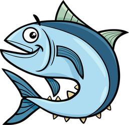 Cute Cartoon Tuna Fish Vector Image