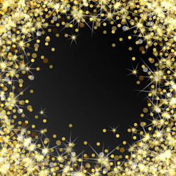 Gold glitter heart golden sparcle st Royalty Free Vector