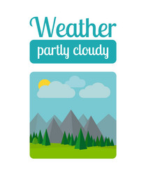 partly cloudy weather vector