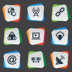 set of simple browser icons vector image