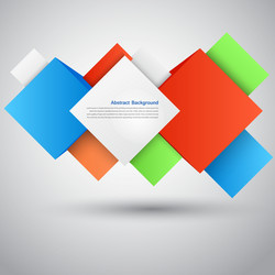 abstract background square and 3d object vector image