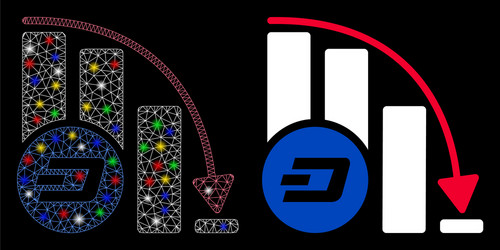 flare mesh 2d dashcoin falling acceleration chart vector image