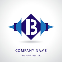 letter b logo icon design template elements vector image