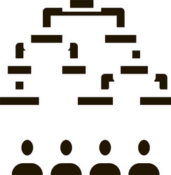 multi-pass algorithm icon glyph vector image