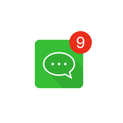 new message icon in flat style incoming inbox vector image