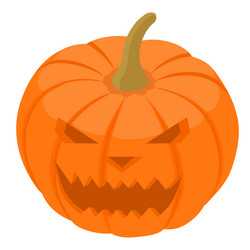 Orange pumpkin with smile for your design vector