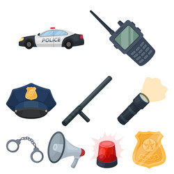 Police equipment prisoners protection vector