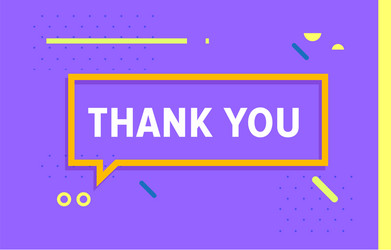 Thank you in design banner template vector