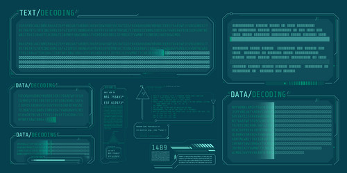 hud interface design for decoding big data vector image