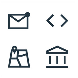 user interface line icons linear set quality vector image